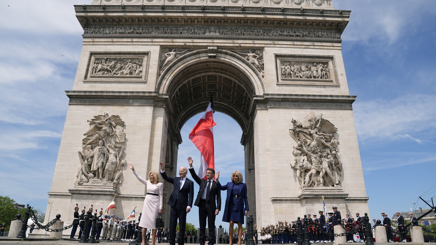 Biden calls France 'our first buddy' and enduring best friend as he's commemorated by way of Macron with a state talk over with