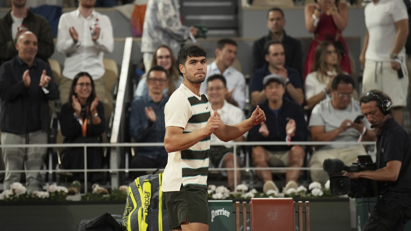 French Open: Defending champion Alcaraz faces No. 1 Sinner for the men's title