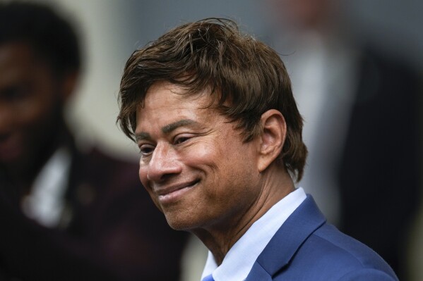 Rep. Shri Thanedar, D-Mich., listens to comments before the NAACP Detroit branch Fight for Freedom Fund dinner in Detroit, May 19, 2024. (AP Photo/Paul Sancya, File)
