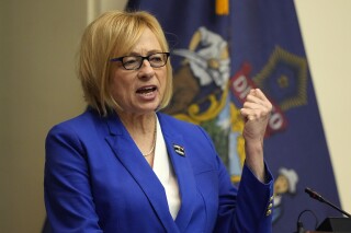 Democratic Gov. Janet Mills delivers her State of the State address, Jan. 30, 2024, at the State House in Augusta, Maine. (AP Photo/Robert F. Bukaty, File)