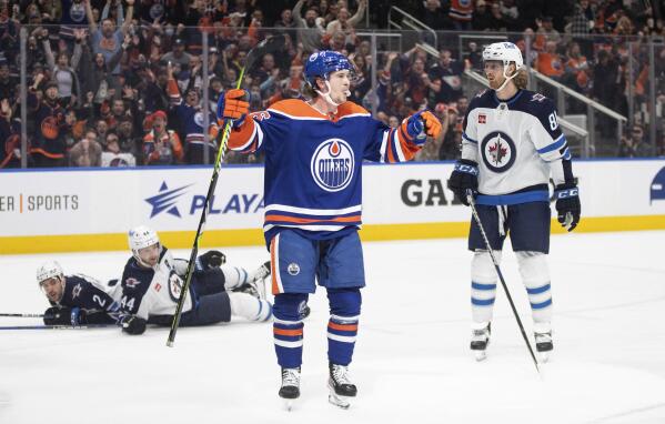 Nugent-Hopkins has 2 goals, 2 assists; Oilers beat Jets 6-3