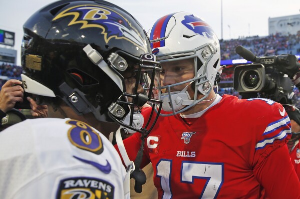 Josh Allen and Lamar Jackson meet for next chapter of their rivalry when  the Bills visit the Ravens | AP News