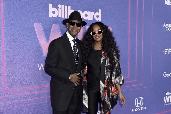 Jimmy Jam, left, and H.E.R. arrives at the Billboard Women in Music Awards on Wednesday, March 2, 2022, at the YouTube Theater in Los Angeles. (Photo by Jordan Strauss/Invision/AP)