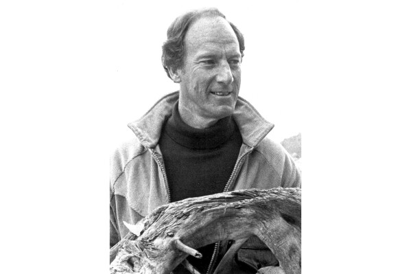 Lou Whittaker is seen as he prepares to lead a 12-member team in the fall of 1982 to attempt an unclimbed route on the north face of Mount Everest. Whittaker, a legendary American mountaineer who helped lead ascents of Mount Everest, K2 and Denali, and who taught generations of climbers during his more than 250 trips up Mount Rainier, the tallest peak in Washington state, died Sunday, March 24, 2024, at age 95. (Larry Dion/The Seattle Times via AP)