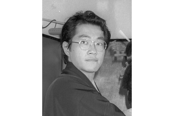 Akira Toriyama is pictured in 1982. Toriyama, the creator of one of Japan's best-selling “Dragon Ball” and other popular anime who influenced Japanese comics, has died, his studio said Friday, March 8, 2024. He was 68. (Kyodo News via AP)