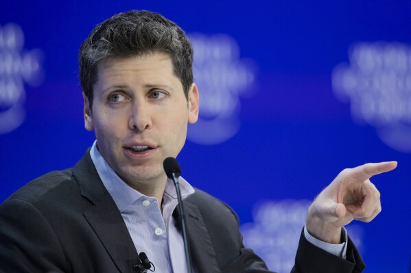 FILE - OpenAI CEO Sam Altman participates in the "Technology in a turbulent world" panel discussion during the annual meeting of the APEconomic Forum in Davos, Switzerland, on Jan. 18, 2024. Elon Musk is suing OpenAI and its CEO Sam Altman over what he says is a betrayal of the ChatGPT maker's founding aims of benefiting humanity rather than pursuing profits. In a lawsuit filed Thursday Feb. 29, 2024 at San Francisco Superior Court, billionaire Musk said that when he bankrolled OpenAI's creation, he secured an agreement with Altman and Greg Brockman, the president, to keep the AI company as a non-profit that would develop technology for the benefit of the public. (APPhoto/Markus Schreiber, File)