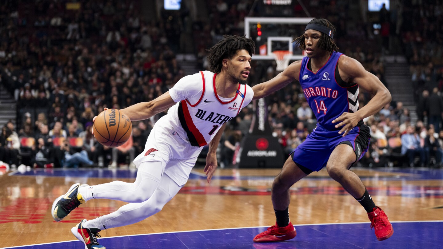 Sharpe's 36 Points Propel Blazers Past Raptors 112-103