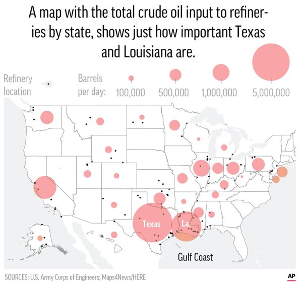 
              The oil industry wants the government to help protect some of its facilities on the Texas Gulf Coast against the effects of global warming.
            