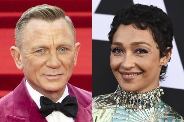This combination photo shows Daniel Craig at the world premiere of the film "No Time To Die" in London on Sept. 28, 2021, left, and Ruth Negga at a special screening of "Ad Astra" in Los Angeles on Sept. 18, 2019. Craig will return to Broadway in the fall 2022 as Macbeth with  Negga making her Broadway debut playing Lady Macbeth. “Macbeth” will play the Lyceum Theatre starting March 29, 2022 with an opening set for April 28. (AP Photo)