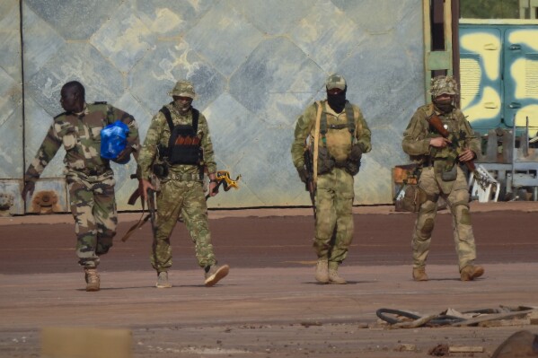 FILE - This undated photograph provided by the French military shows three Russian mercenaries, in northern Mali. The Russian mercenary group that briefly rebelled against President Vladimir Putin’s authority has for years been a ruthless force-for-hire across Africa, protecting rulers at the expense of the masses. That dynamic is not expected to change now that the group’s founder, Yevgeny Prigozhin, has been exiled to Belarus as punishment for the failed rebellion. Neither Russia nor the African leaders dependent on Wagner’s fighters have any interest in ending their relationships. (French Army via AP, File)