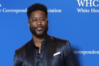 Television host Nate Burleson poses for photographers as he arrives at the annual White House Correspondents' Association Dinner in Washington, April 29, 2023. Burleson will be omnipresent during CBS’ coverage of Super Bowl week. The network’s morning show, where Burleson has been one of the co-hosts since 2021, will be originating from Las Vegas this week. Burleson will also be be an analyst on the NFL Super Bowl pregame show as well as being a commentator on Nickelodeon’s broadcast of the game. (AP Photo/Jose Luis Magana, file)