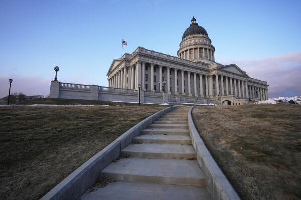 The Utah State Capitol is shown on March 3, 2023, in Salt Lake City. Adult entertainment industry lobbyists have filed a lawsuit on Wednesday against a new Utah law requiring porn sites implement age verification mechanisms to block minors from accessing sexually explicit materials. (AP Photo/Rick Bowmer, File)