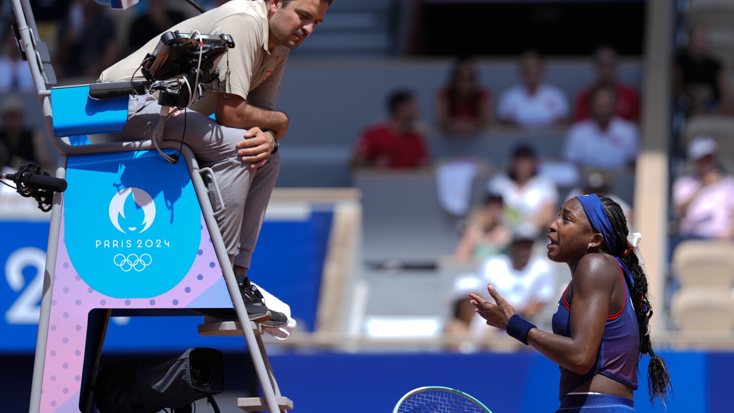 Tennis olympique : Coco Gauff se dispute avec l’arbitre de chaise et perd