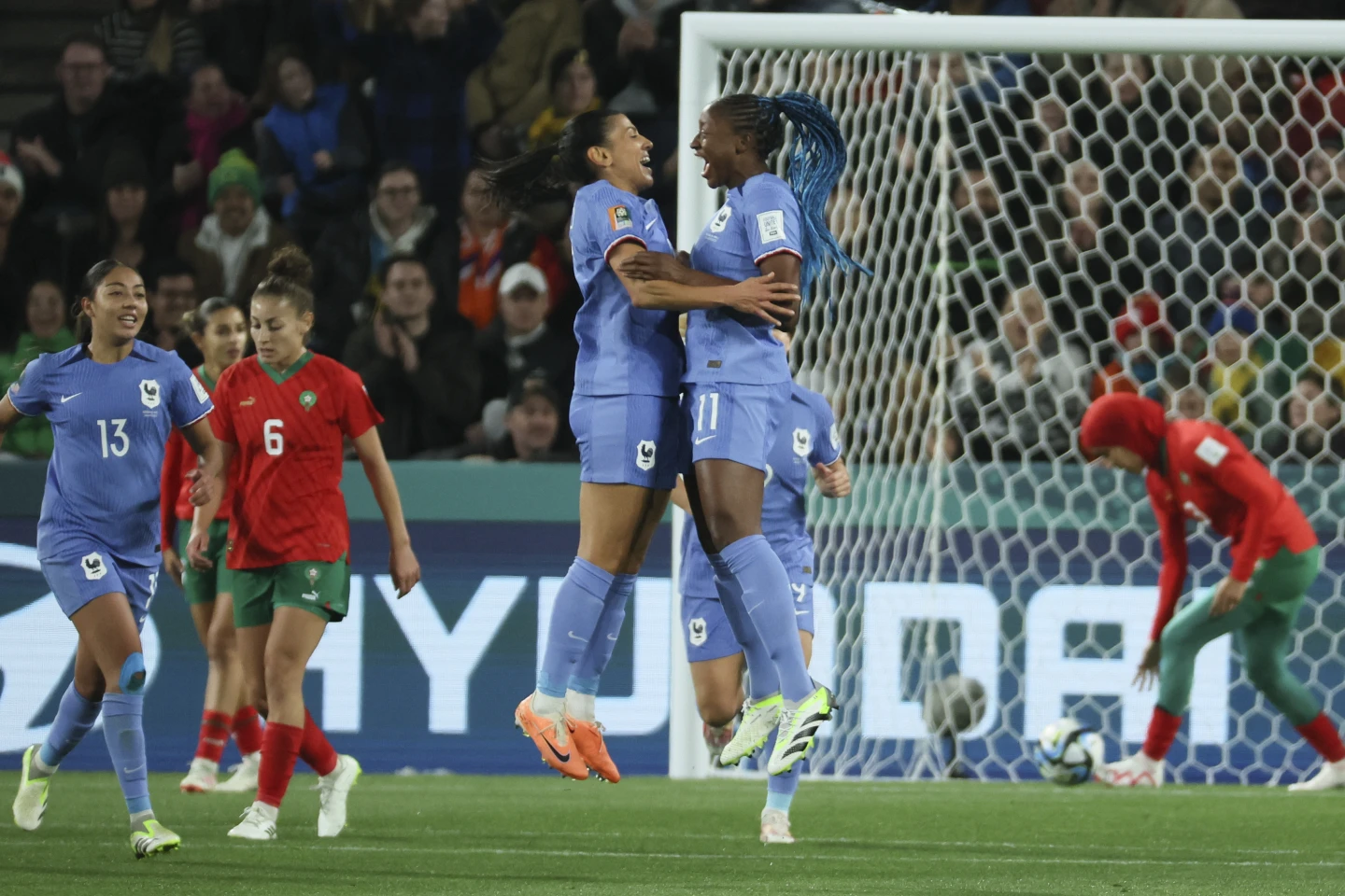 女足世界杯法国队终结摩洛哥队晋级八强