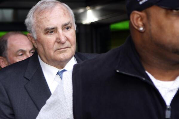 FILE - Bill Allen, former chief executive of VECO Corp. leaves federal court on Oct. 28, 2009 in Anchorage, Alaska. Allen, a former oil services executive who was a key figure in a corruption scandal that rocked Alaska politics, has died. He was 85. (AP Photo/Al Grillo, File)