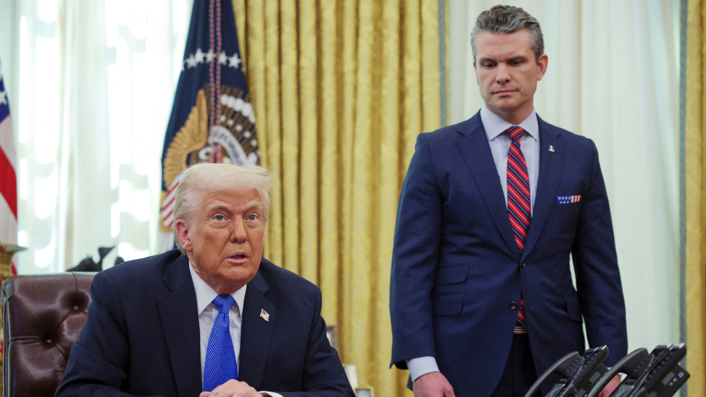 Trump says he knows 'nothing' about his defense officials texting war plans to The Atlantic editor | AP News
