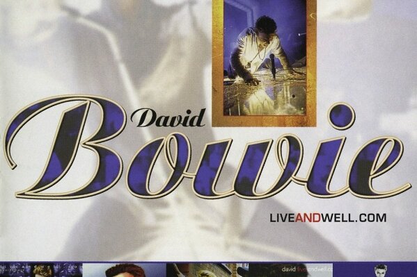 This album cover image released by Rhino Records shows "LiveAndWell.Com," by David Bowie, available on May 15, (Rhino Records via AP)
