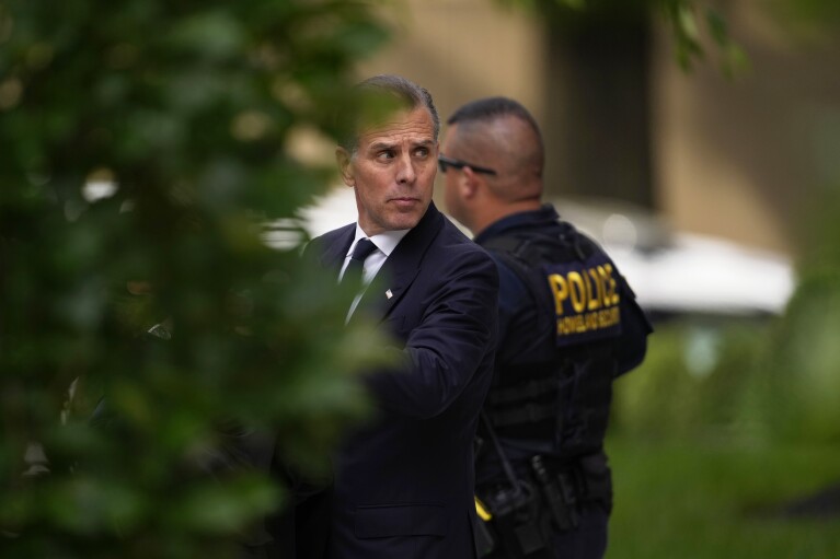 Hunter Biden departs from federal court, Wednesday, June 5, 2024, in Wilmington, Del. (AP Photo/Matt Slocum)