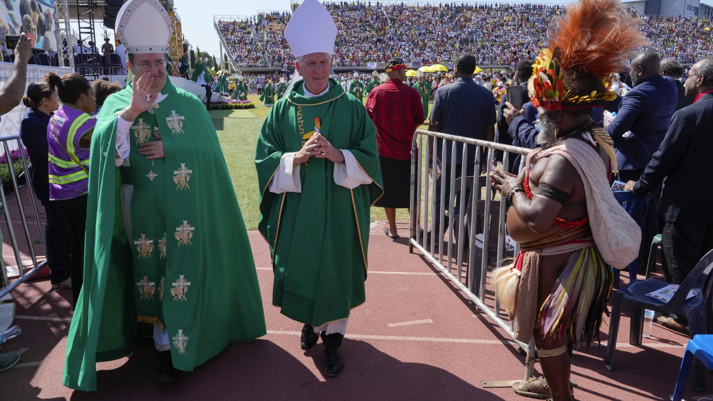 Pope arrives in far off jungles of Papua New Guinea, brings in a ton of humanitarian support and toys