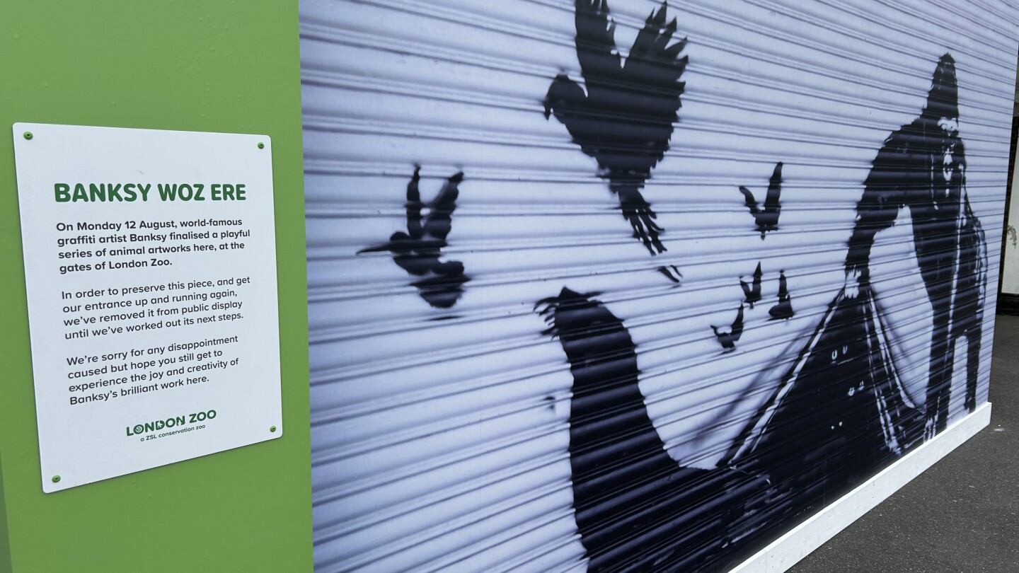 London Zoo removes Banksy animal mural to protect it