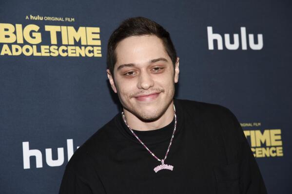 FILE -Comedian Pete Davidson attends the premiere of "Big Time Adolescence" at Metrograph on Thursday, March 5, 2020, in New York. Pete Davidson has bowed out of a short trip to space in late March. Jeff Bezos' space travel company said Thursday, March 17, 2022, that the “Saturday Night Live” star is no longer able to make the flight. (Photo by Evan Agostini/Invision/AP, File)