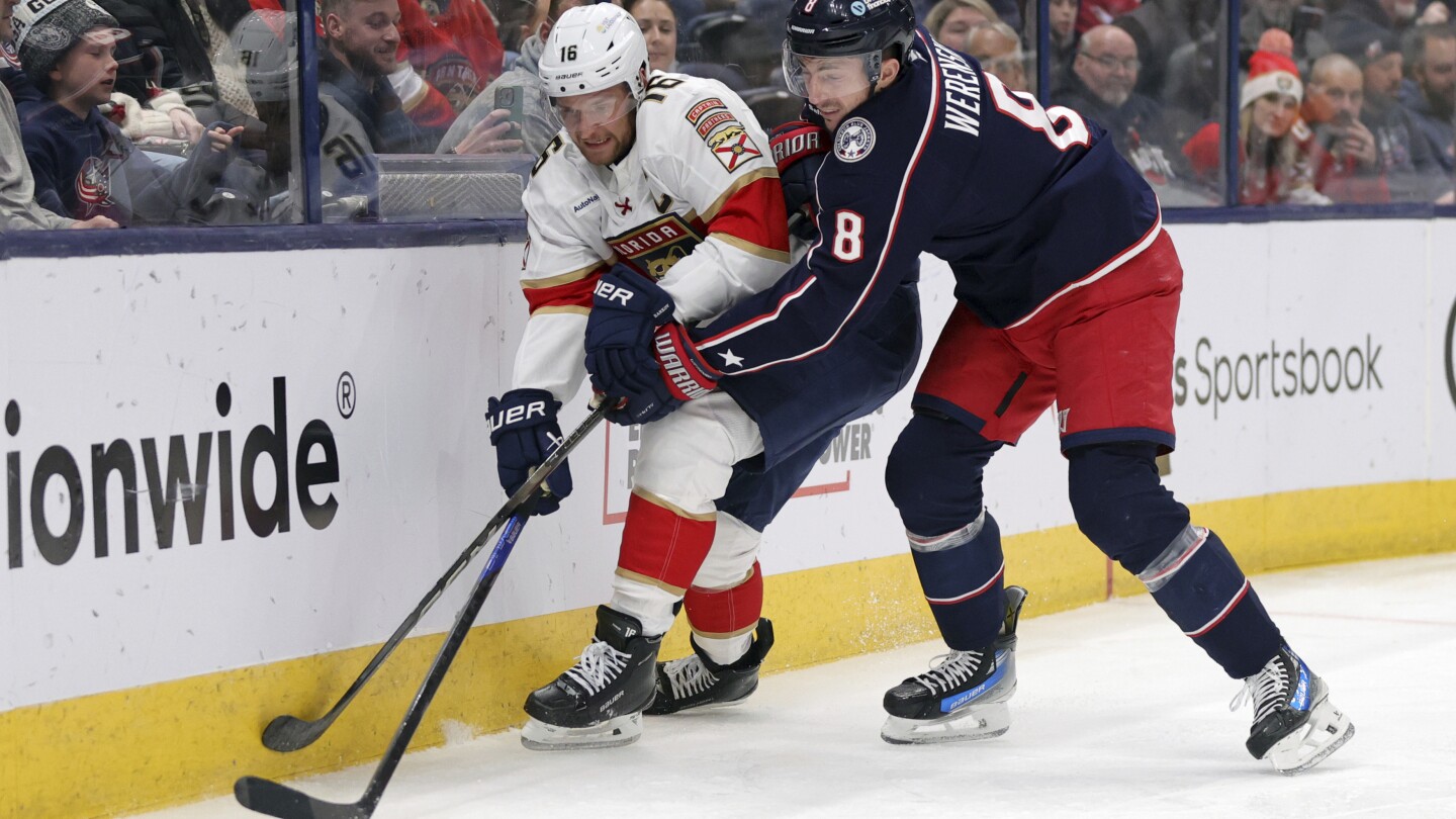 Bobrovsky earns 49th shutout as Panthers beat Blue Jackets 1-0