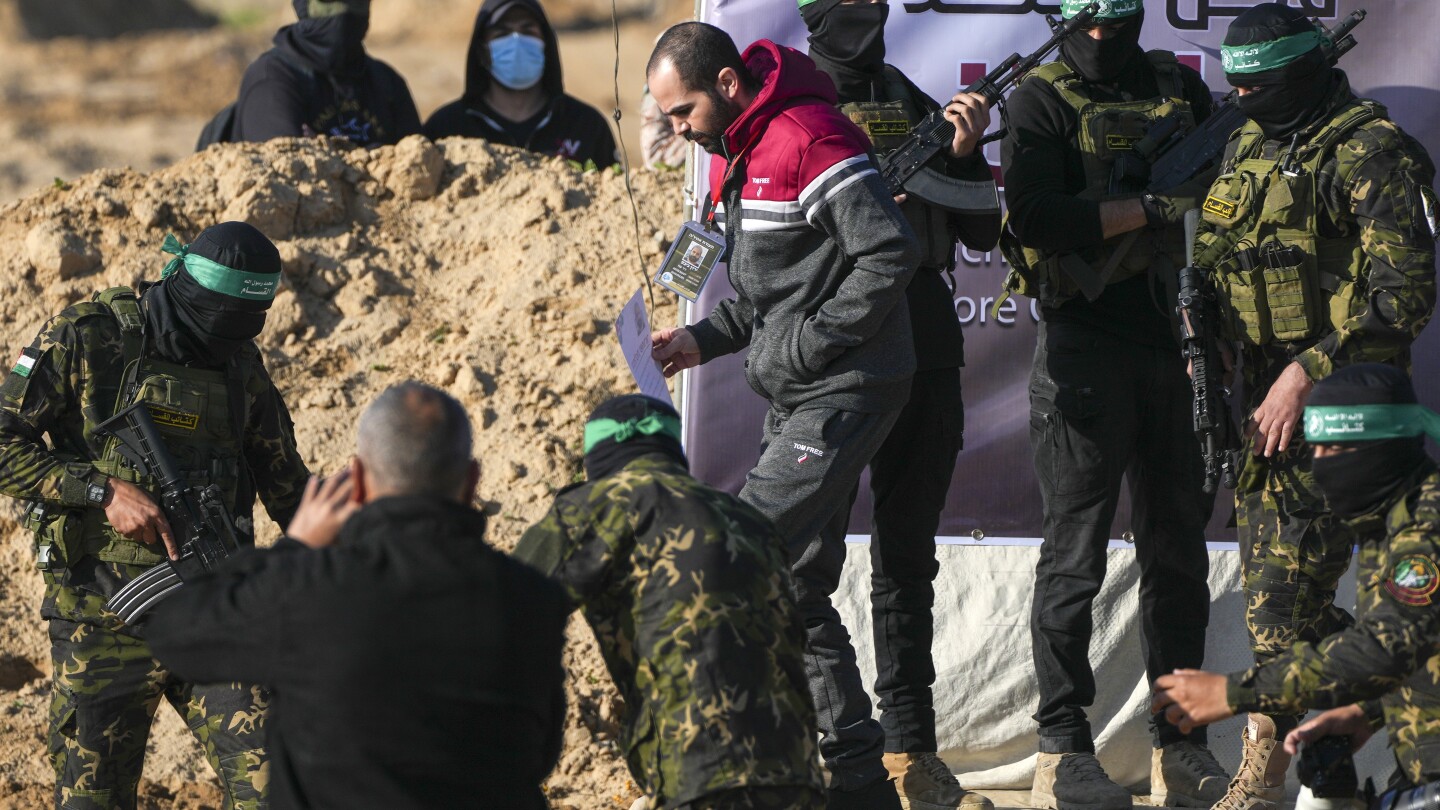 Middle East latest: Hamas frees 3 hostages, Israel releases Palestinians as part of ceasefire deal