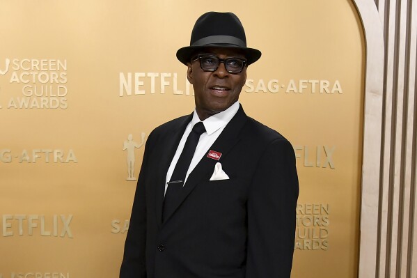 Courtney B. Vance arrives at the 31st annual Screen Actors Guild Awards on Sunday, Feb. 23, 2025, at the Shrine Auditorium in Los Angeles. (Photo by Richard Shotwell/Invision/AP)