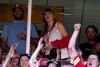 Taylor Swift watches from a suite inside Arrowhead Stadium during the first half of an NFL football game between the Chicago Bears and Kansas City Chiefs Sunday, Sept. 24, 2023, in Kansas City, Mo. (AP Photo/Ed Zurga)