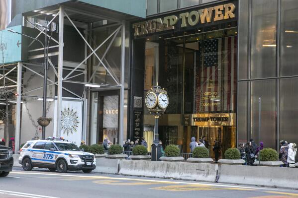 Trump Tower is visible in New York City on Feb. 20, 2022. More than three years after Manhattan prosecutors started investigating Donald Trump — after going to the Supreme Court twice to gain access to his tax records — the only criminal trial to arise from their efforts is about to begin. The Trump Organization, the holding company for Trump’s buildings, golf courses and other assets, is accused of helping some top executives avoid income taxes on compensation they got in addition to their salaries, like rent-free apartments and luxury cars. (AP Photo/Ted Shaffrey, file)