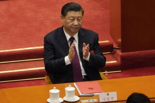 El presidente chino Xi Jinping en Beijing el 11 de marzo del 2021. (AP Photo/Sam McNeil)