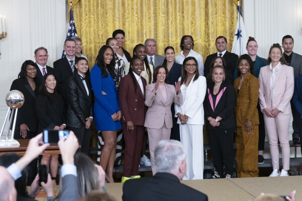 WNBA champion Las Vegas Aces celebrated at White House