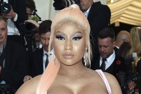 FILE - Nicki Minaj attends The Metropolitan Museum of Art's Costume Institute benefit gala in New York, in this Monday, May 6, 2019, file photo. The 64-year-old father of rapper Nicki Minaj has died after being struck by a hit-and-run driver in New York, police said. Robert Maraj was walking along a road in Mineola on Long Island at 6:15 p.m. Friday when he was hit by a car that kept going, Nassau County police said. Maraj was taken to a hospital, where he was pronounced dead Saturday, Feb. 13, 2021. (Photo by Evan Agostini/Invision/AP, File)