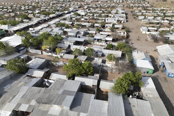 General view part of Kakuma refugee camp in Turkana county, Kenya, Saturday, Feb. 15, 2025. (AP Photo/Jackson Njehia)