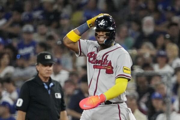 Acuña hits grand slam to become first player with 30 homers and 60 stolen  bases in a season