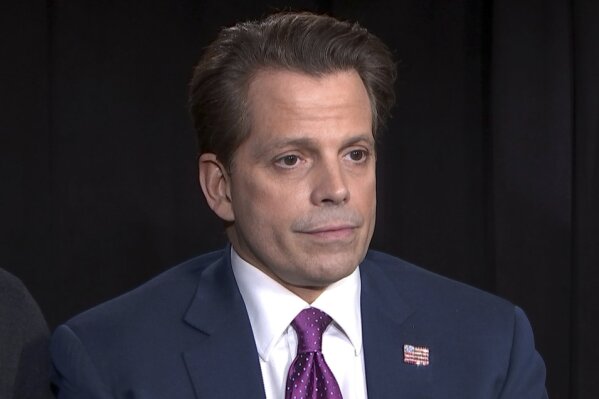 
              This Oct. 24, 2018 photo taken from video shows former White House communications director Anthony Scaramucci during an interview in New York. Scaramucci said he takes issue with the president's recent comments praising a congressman's violence against a reporter and is speaking out about the hate and divisiveness that he sees coming out of President Donald Trump's rallies. (AP Photo)
            