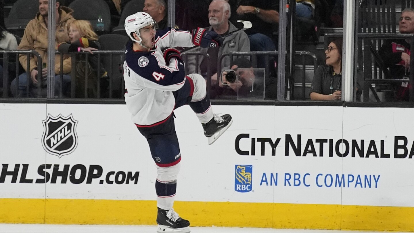 Cole Sillinger Leads Blue Jackets Past Golden Knights 2-1 in OT