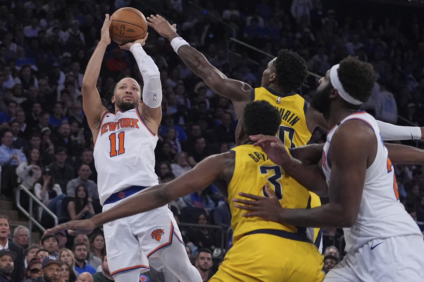 Brunson ties Ewing for a Knicks playoff record, but no celebration after a stunning collapse