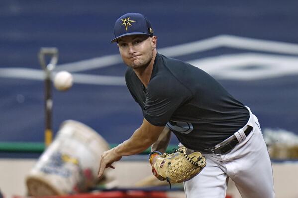 St. Petersburg, USA. 12th Apr, 2022. St. Petersburg, FL USA; Tampa Bay Rays  shortstop Wander Franco (5) runs to the dugout during an MLB game against  the Boston Red Sox on Wednesday