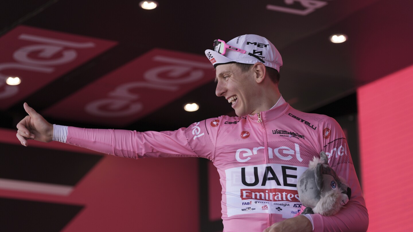 Pogacar extends Giro lead to nearly 4 minutes after stage 14 as Ganna wins time trial