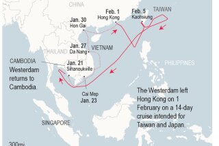 Thailand had said Tuesday that it would not allow the MS Westerdam to dock at a Thai port after it had already been turned away by the Philippines, Taiwan and Japan.;