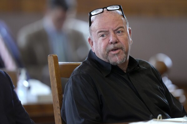 Steve Kramer is seated June 5, 2024, at Superior Court, in Laconia, N.H., during his arraignment in connection with charges of voter suppression and impersonating a candidate. (AP Photo/Steven Senne, Pool)