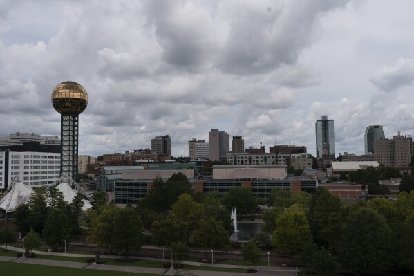 A view of the skyline in Knoxville, Tenn. Friday, Aug. 4, 2023. (AP Photo/George Walker IV)