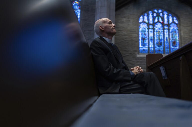 The Rev. Dr. Gregory Knox Jones pauses during an interview with the Associated Press at Westminster Presbyterian Church in Wilmington, Del., Wednesday, Dec. 18, 2024. (AP Photo/Carolyn Kaster)