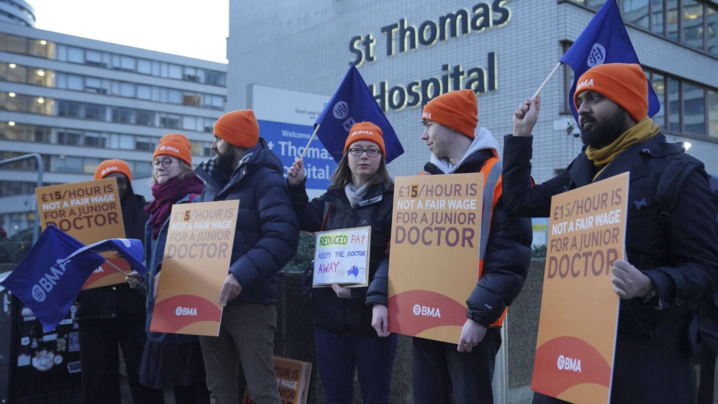 Thousands of doctors in Britain are on strike in their longest strike ever
