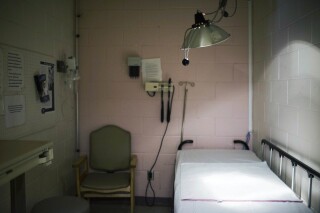 FILE - A hospital exam room is seen in Alabama on Thursday, July 30, 2015. A large Swedish study, published Wednesday, Dec. 13, 2023, in JAMA Psychiatry, has uncovered a paradox about people diagnosed with an excessive fear of serious illness: They tend to die earlier than people who aren’t hypervigilant about health concerns. (AP Photo/Brynn Anderson, File)