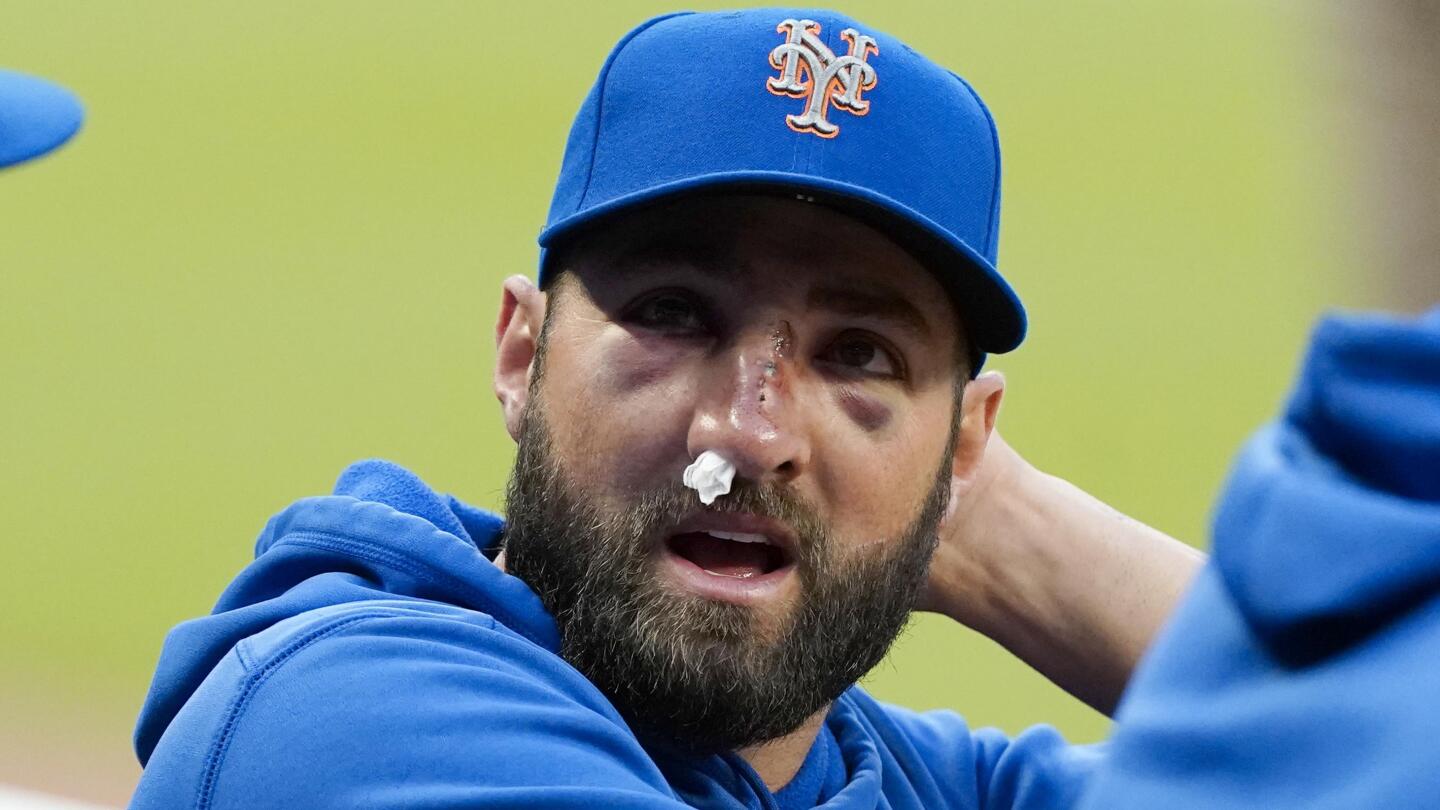 Bruised and battered, Kevin Pillar inspires Mets to 4-3 win over Braves 