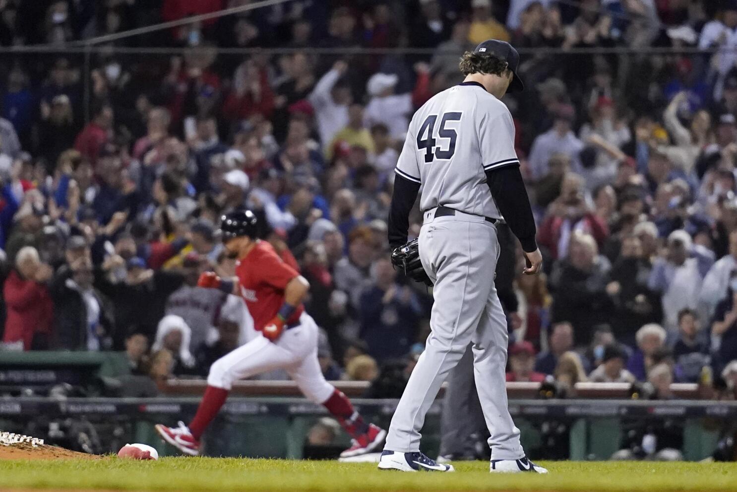 Photo shows Brett Gardner's bat banging doing damage to Yankees dugout
