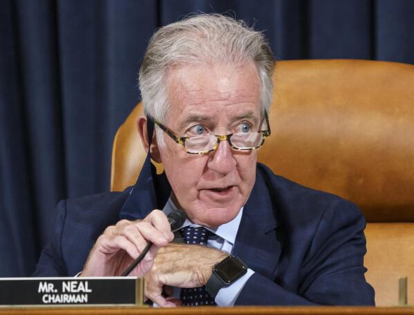 In this Sept. 9, 2021 photo, House Ways and Means Committee Chairman Richard Neal, D-Mass., presides over a markup hearing to craft the Democrats' Build Back Better Act, massive legislation that is a cornerstone of President Joe Biden's domestic agenda, at the Capitol in Washington. (AP Photo/J. Scott Applewhite)