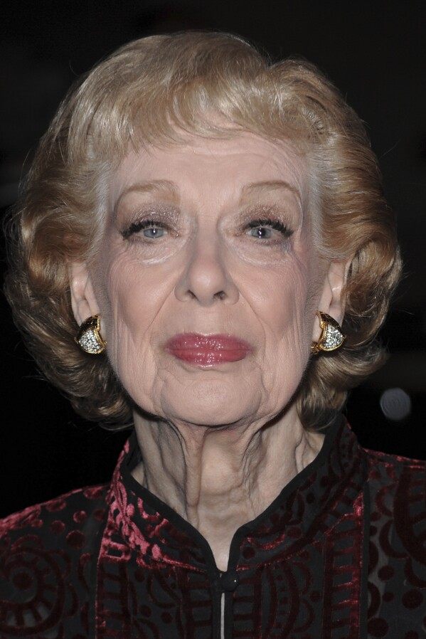 FILE - Actress Joyce Randolph attends the Museum of the Moving Image Salute to Ben Stiller at Cipriani's 42nd Street on Tuesday, Nov. 12, 2008, in New York. Randolph, who played Ed Norton’s sarcastic wife Trixie, on the "The Honeymooners," has died at age 99. Randolph died of natural causes Saturday night, Jan. 13, 2024, at her home on the Upper West Side of Manhattan, her son Randolph Charles told The Associated Press Sunday. (AP Photo/Evan Agostini, File)